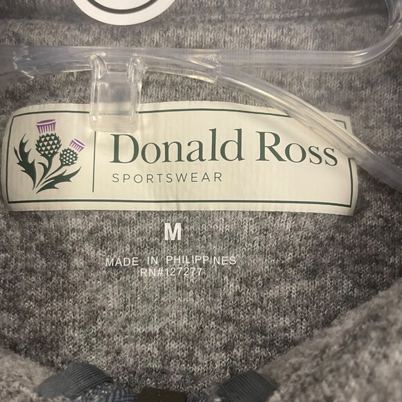 Donald Ross Sportwear Men's Pullover 1/4 Zip Heather Gray Size Medium Pockets - Picture 8 of 9